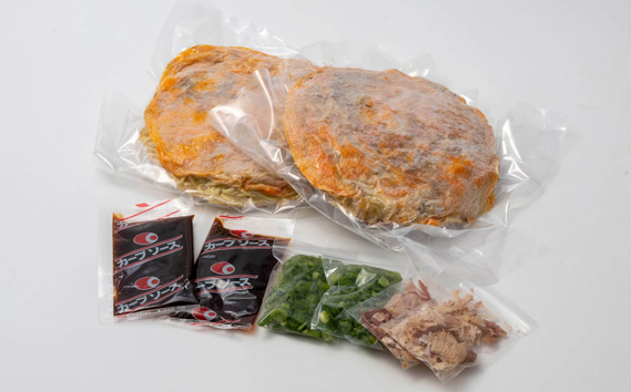 2枚セットそば肉玉シングル（そば）：平の家広島風お好み焼き／府中焼き