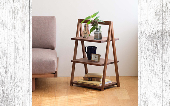 府中家具　インテリアシェルフ3段　ウォールナット