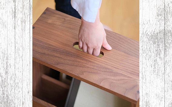 府中家具　スツールにもなる収納ラック　オーク