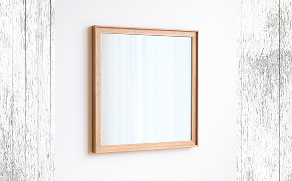府中家具　Mirror VALLE　70×70　オーク