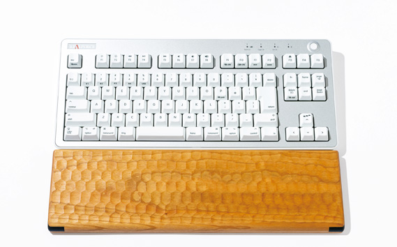 汎用型　亀甲名栗木製パームレスト　松2　MIDOL　ブラックチェリー