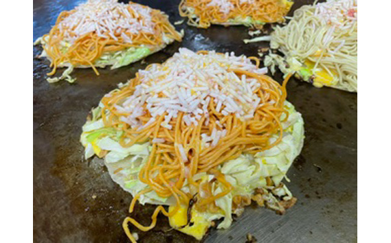 いこり庵：備後府中焼き（そば肉玉シングル：唐麺）5枚セット