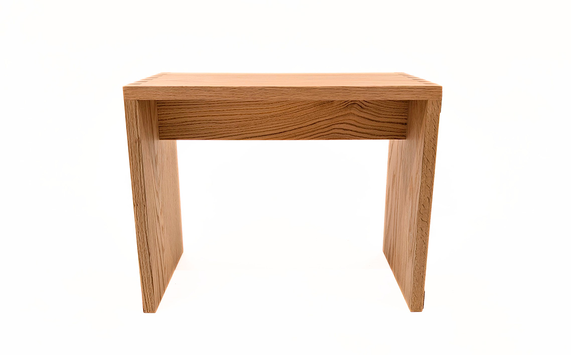 府中家具　コノ字サイドテーブル　ブラックチェリー