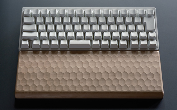 HHKB専用亀甲名栗メープル製パームレスト＆ルーフ 200g