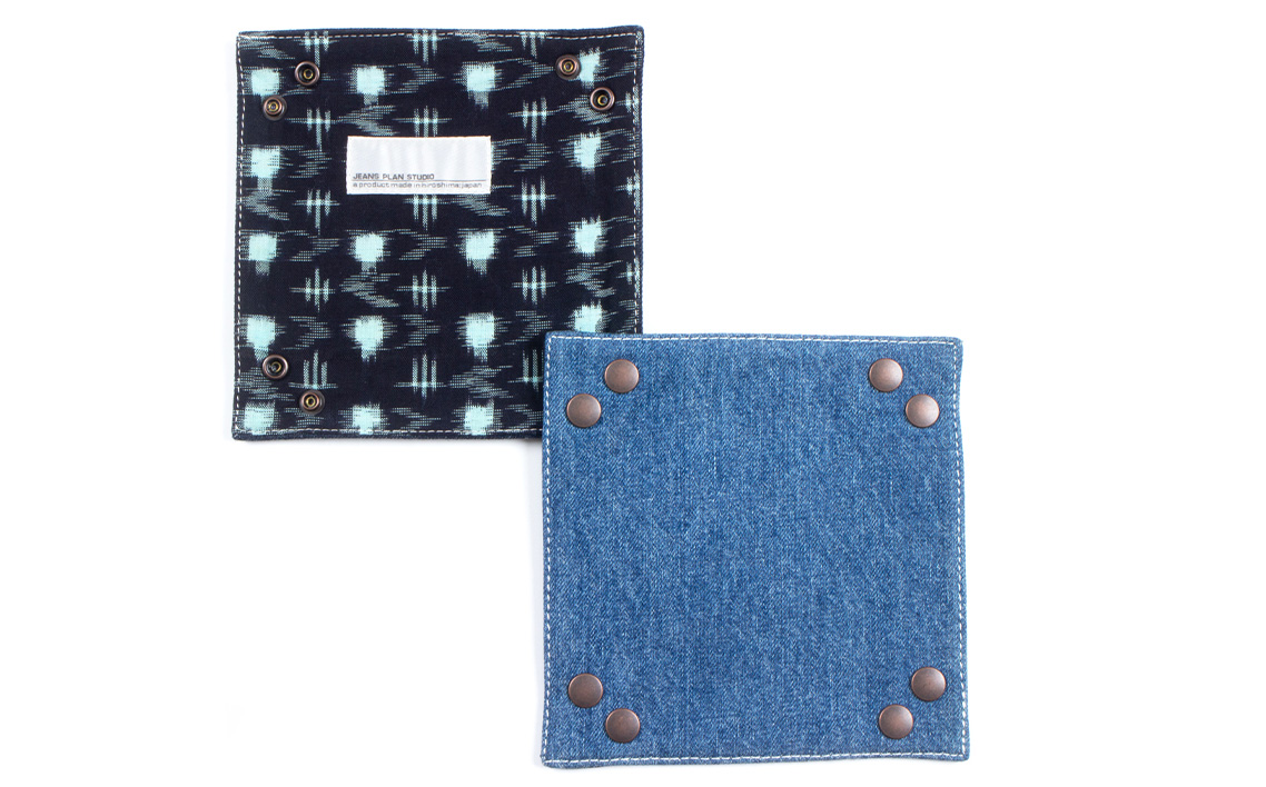 デニム備後絣トレイ（小）＃ライトインディゴ