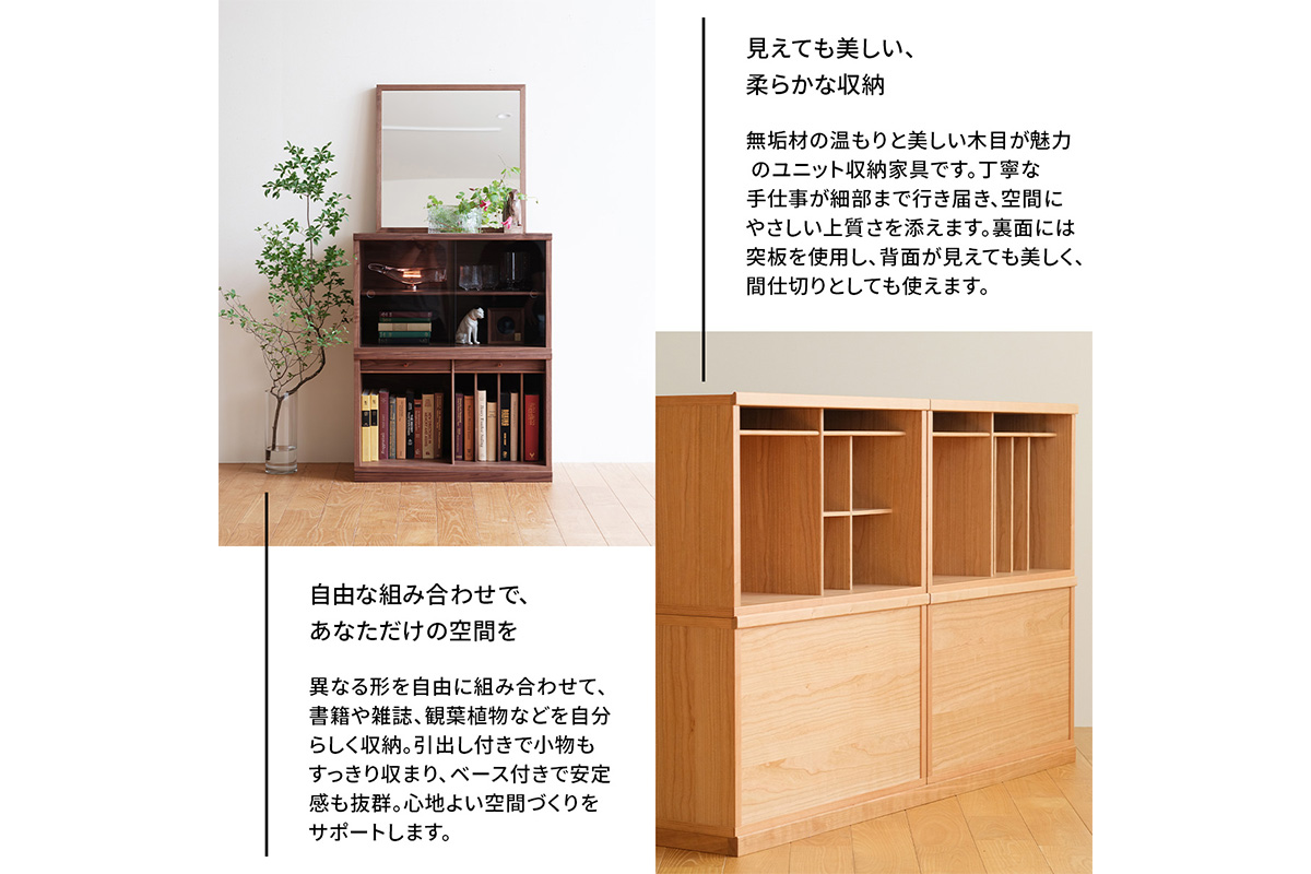 府中家具　COCCO Unit D+ベースセット　ウォールナット