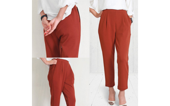 ミセスファッション福袋Mサイズ日本製婦人ボトムパンツサンプル含む3点