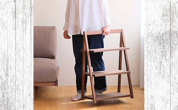 府中家具　インテリアシェルフ3段　ウォールナット