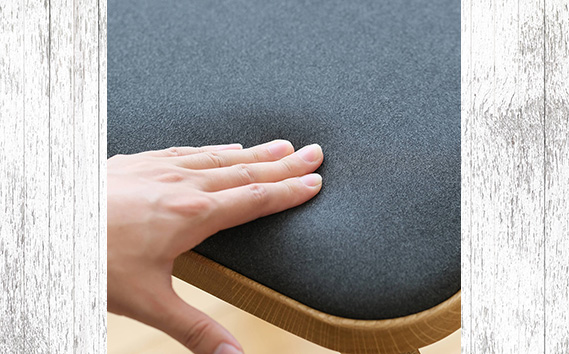 府中家具　COCCO Bench　ウォールナット　生地：マリンブルー