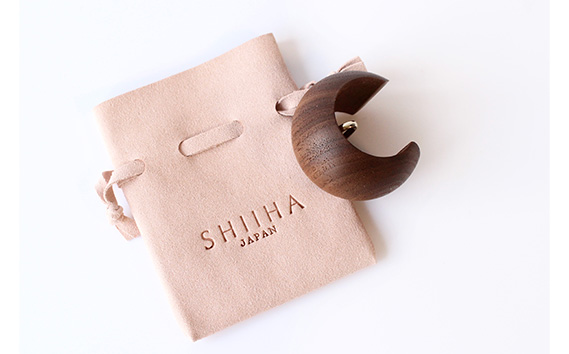 【シングルtype】天然木のヘアアクセサリー「ポニーフック・灯」