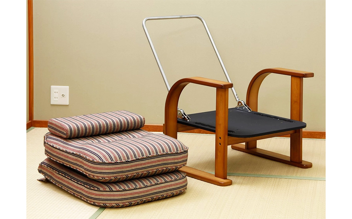 肘付き高座椅子 ハイタイプ リクライニング機能付き