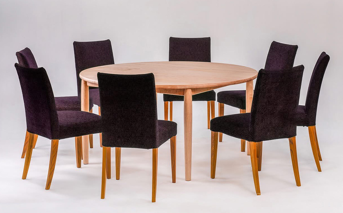 府中家具　Carving table　φ1200　ブラックチェリー ブラックチェリー