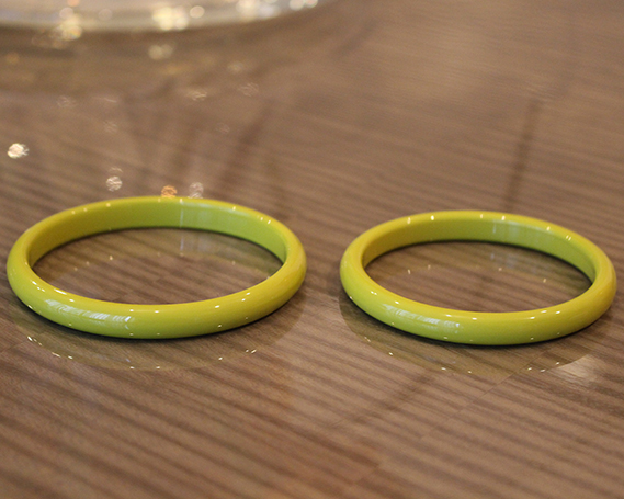 SHINBEY　漆バングル　ライム　L