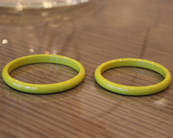 SHINBEY　漆バングル　ライム　S