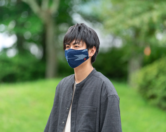 備後絣　矢絣　立体美マスク　レギュラーサイズ　2枚組