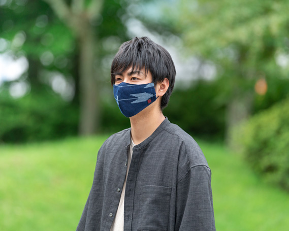 備後絣　矢絣　立体美マスク　レギュラー　女性サイズ　2枚組