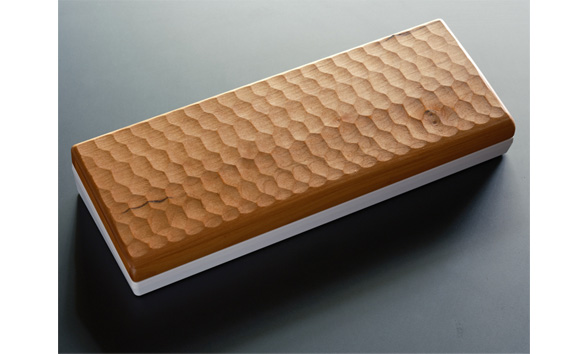 HHKB専用亀甲名栗ブラックチェリー製パームレスト＆ルーフ 200g