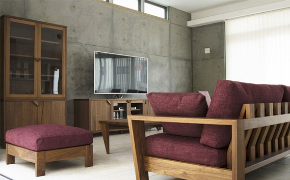 （ウォールナット）AUTHENTICITY SOFA B II RD（レッド）