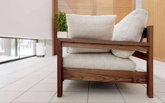 （ウォールナット）AUTHENTICITY FINE SOFA RD GR（グレー）