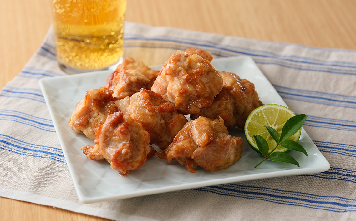 朝引き鶏の唐揚げ500g/鶏肉 モモ肉 簡単調理 おかず