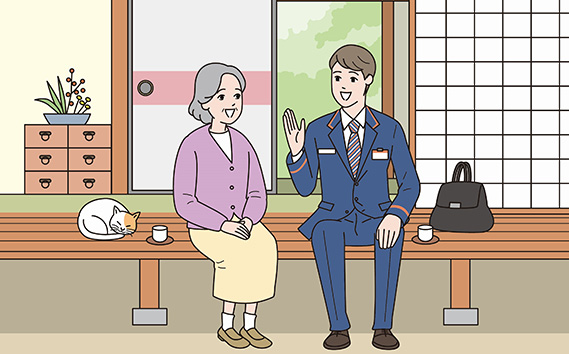 郵便局のみまもりサービス「みまもり訪問サービス（6か月）」