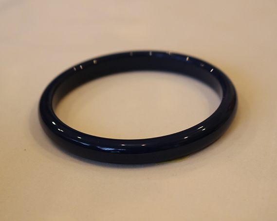 SHINBEY　漆バングル　ネイビー　S