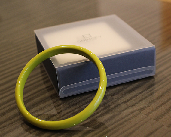 SHINBEY　漆バングル　ライム　L