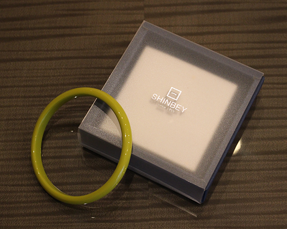 SHINBEY　漆バングル　ライム　S