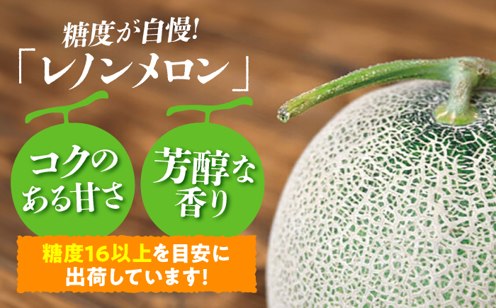 【先行予約】【7月下旬から8月上旬に順次発送】　メロン 2玉 計3kg以上（1玉 約1.6kg以上）赤肉 メロン レノン 糖度16度以上 フルーツ 三次市/なちゅbio [APCA001]