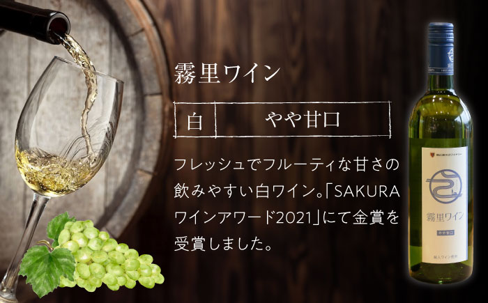 おすすめ 白ワイン 2本セット 霧里ワイン やや甘口 TOMOE デラウェア やや辛口 ワイン 受賞 飲み比べ ワインセット ギフト 三次市/広島三次ワイナリー [APAZ010]