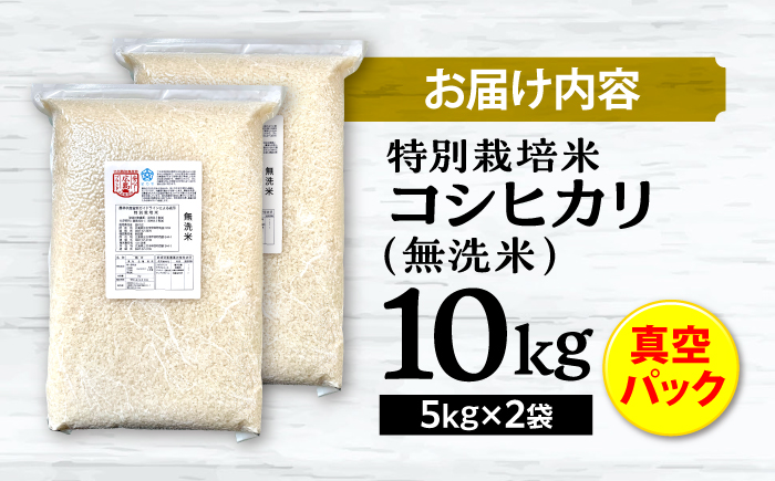 【先行予約】【9月中旬から順次発送】特別栽培米 コシヒカリ 真空パック 白米 （ 無洗米 ） 10kg（ 5kg × 2袋 ） お米 こしひかり ご飯 コシヒカリ おこめ 三次市/小川モータース [APCH003]