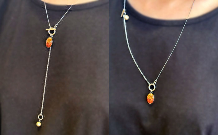 ハーブ纏うアクセサリー 2WAYネックレス 【ハーブおまかせ】 ネックレス アクセサリー チェーン ボタニカルアクセサリー レディース ハンドメイド 三次市 / SAMPO [APCW001]