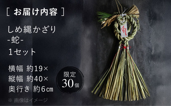 【12月中旬から順次発送】 めぐみめぐるしめ縄＜蛇型＞ しめ飾り 注連縄 正月 新年 正月飾り 玄関飾り 三次市 / Atelier＋BOTANICAL [APCX003]