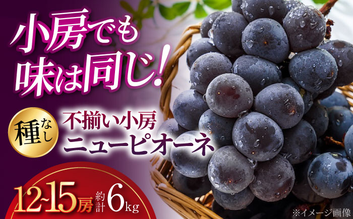【2026年先行予約】 不揃い 三次のぶどう ニューピオーネ（約6kg／12から15房） ＜8月下旬頃から順次発送＞ 小房 三次市 / 黒瀬ぶどう園 [APAB007]