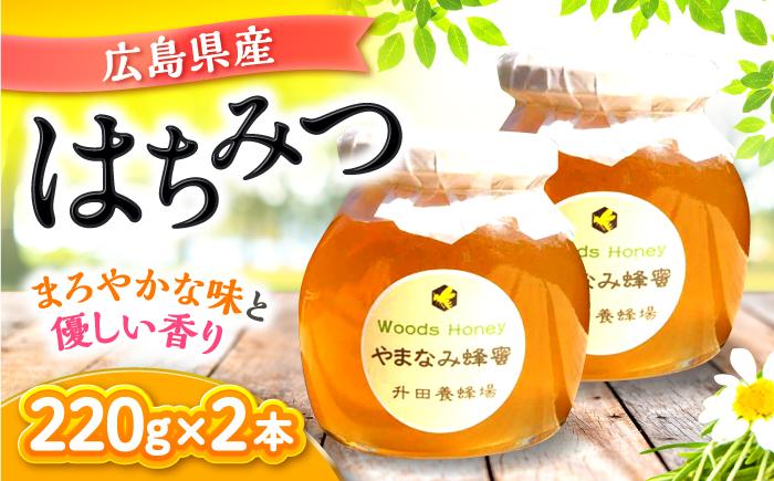升田養蜂場の国産純粋はちみつ やまなみ蜂蜜2本セット 220g2本入 非加熱 香料無添加 ハニー お取り寄せ グルメ 産地直送 ふるさと納税 ギフト 贈答 プレゼント 広島県産 スーパーフード パンケーキ ヨーグルト 三次市/升田養蜂場 [APAE001]