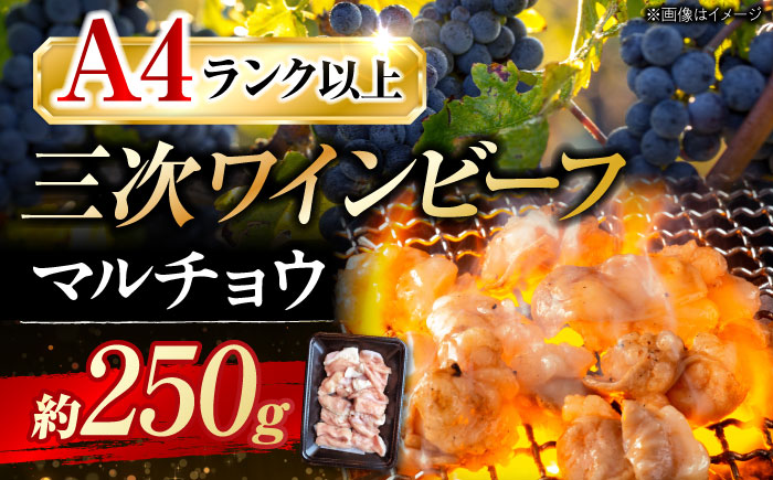 三次ワインビーフ マルチョウ 250g 三次市/三次ワインビーフ みーとのば [APAX004]
