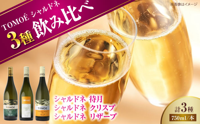 ～三次のシャルドネ尽くし～TOMOEのシャルドネワイン堪能 3本セット おさけ 洋酒 受賞 飲み比べ 国産 ギフト 贈答 プレゼント ぶどう 葡萄 広島県産 三次市/広島三次ワイナリー [APAZ034]