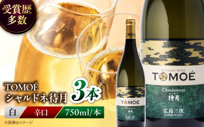 TOMOE シャルドネ 待月 白ワイン 辛口 750ml×3本 三次ワイナリー ワイン 白 受賞 ギフト 広島 人気 ディナー ランチ パーティー 酒 わいん 三次市 / 広島三次ワイナリー [APAZ102]