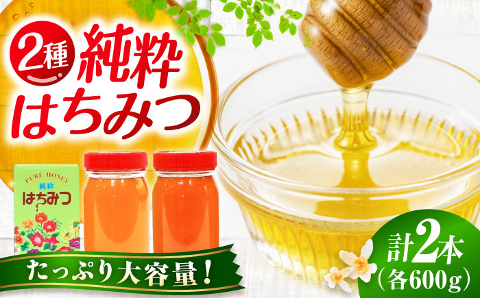 重森養蜂場のはちみつ 大容量2種2本セット（ソヨゴ・みかん） 600g×2種 計2本セット ハニー お取り寄せ グルメ 産地直送 ふるさと納税 ギフト プレゼント スーパーフード パンケーキ ヨーグルト 三次市/ 重森養蜂場 [APBO002]