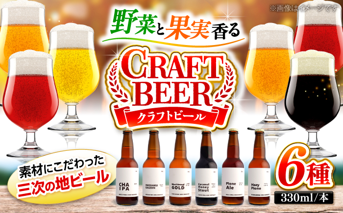 クラフトビール 地ビール 6種類（ピオーネ2種、はっさく、はちみつ、もち麦、お茶）三次市/なちゅbio [APCA002]