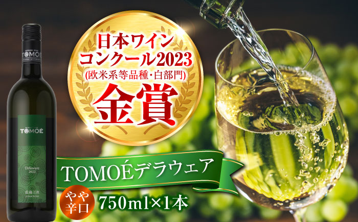 TOMOEデラウェア 白ワイン やや辛口 750ml 12.5% ワイン 受賞 飲み比べ 受賞 飲み比べ ワインセット ギフト 三次市/広島三次ワイナリー [APAZ001]