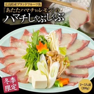 「あたたハマチtoレモン」のしゃぶしゃぶ｜広島 阿多田島ブランド 季節限定 はまち しゃぶしゃぶ 美味しく食べられるこの季節だけ 鮮魚 [2278]