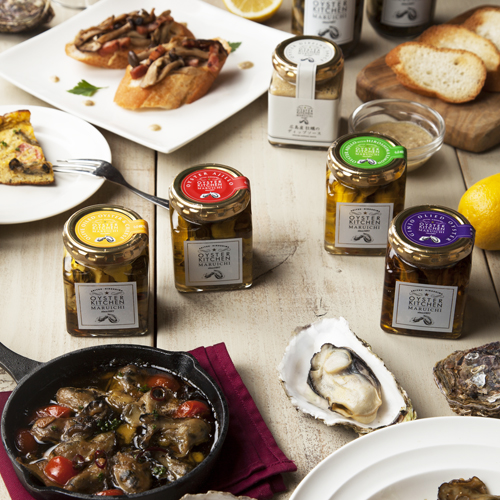 広島安芸津産　牡蠣オイル漬け小瓶　4種セット(OS-4)