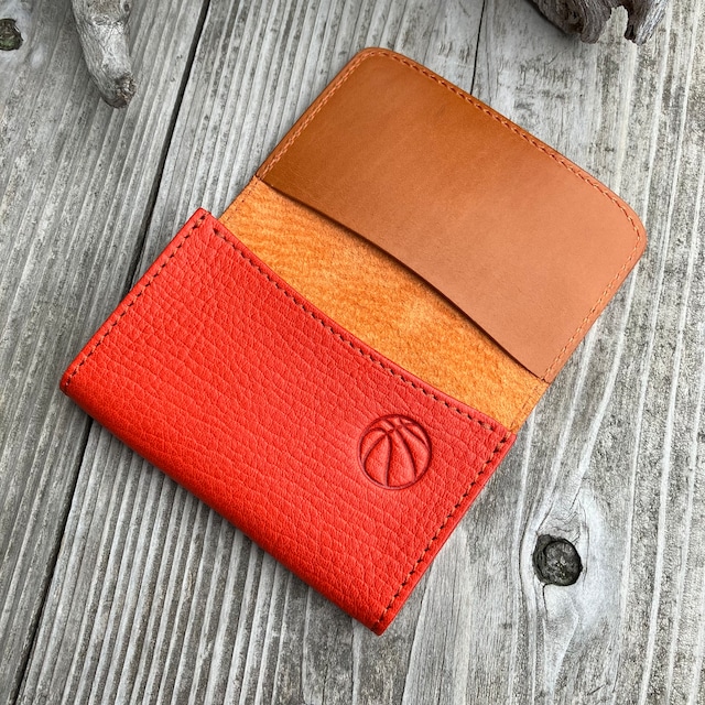 【広島ドラゴンフライズ×ベルズスクエア】コラボ　東広島産鹿革使用☆鹿革名刺入れ　初対面でも印象に残る◎