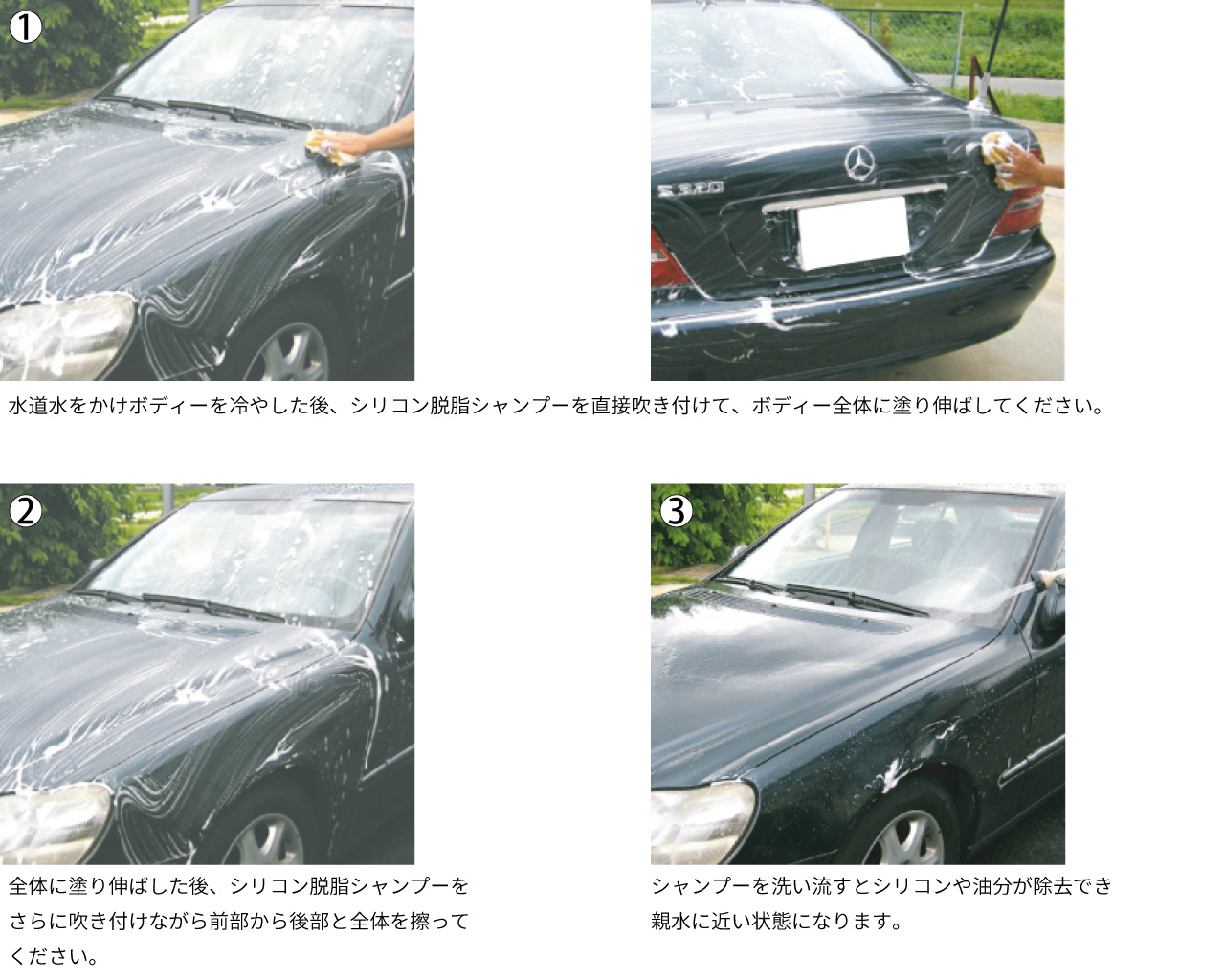 ガラス系コーティング剤 下処理シャンプー・タイヤワックスセット