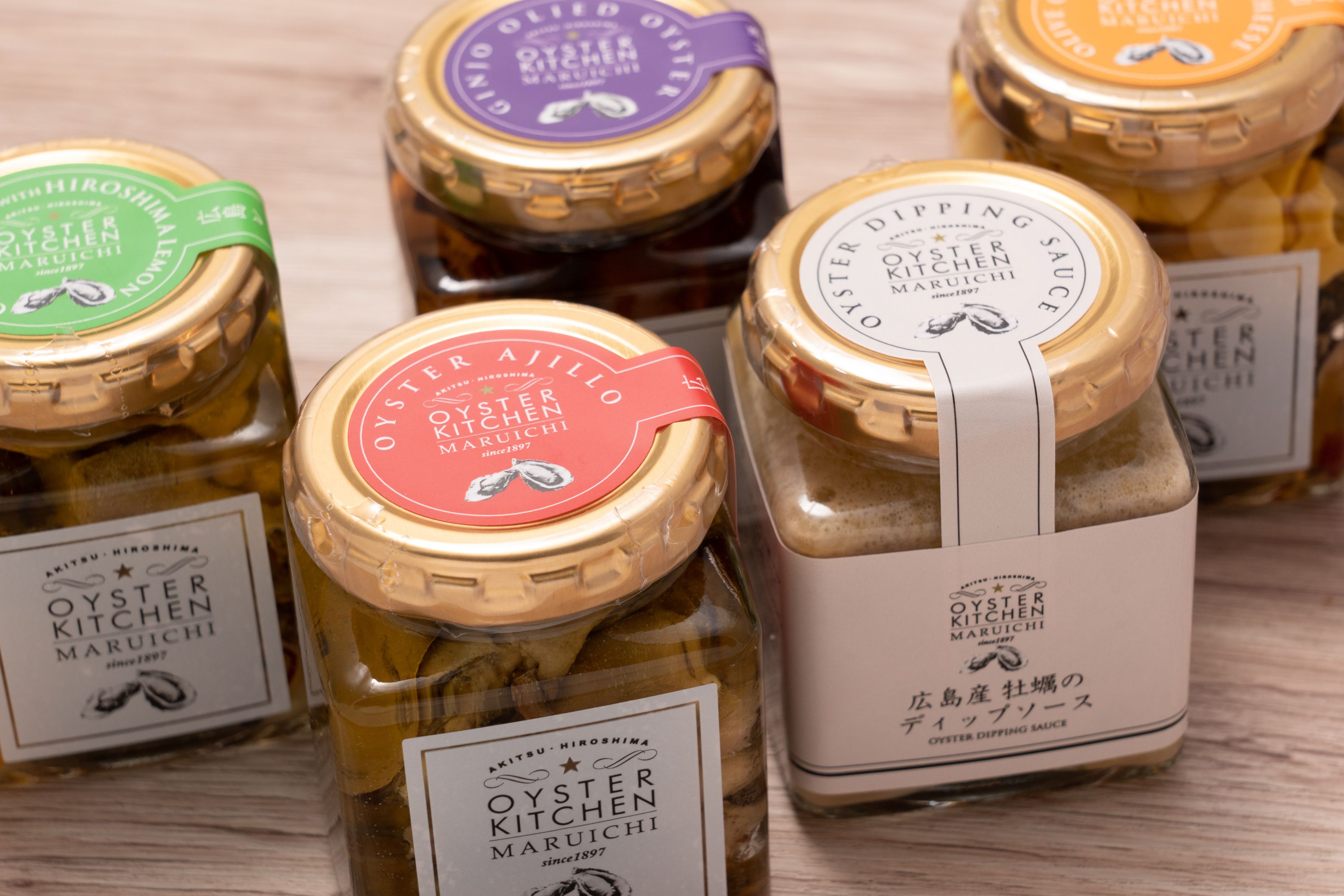 広島安芸津産　牡蠣オイル漬け 小瓶5種セット