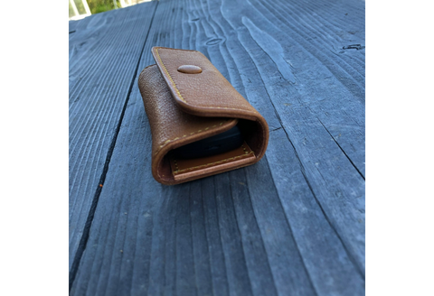 広島ジビエレザー鹿革コンパクトキーケース【02キャメル】