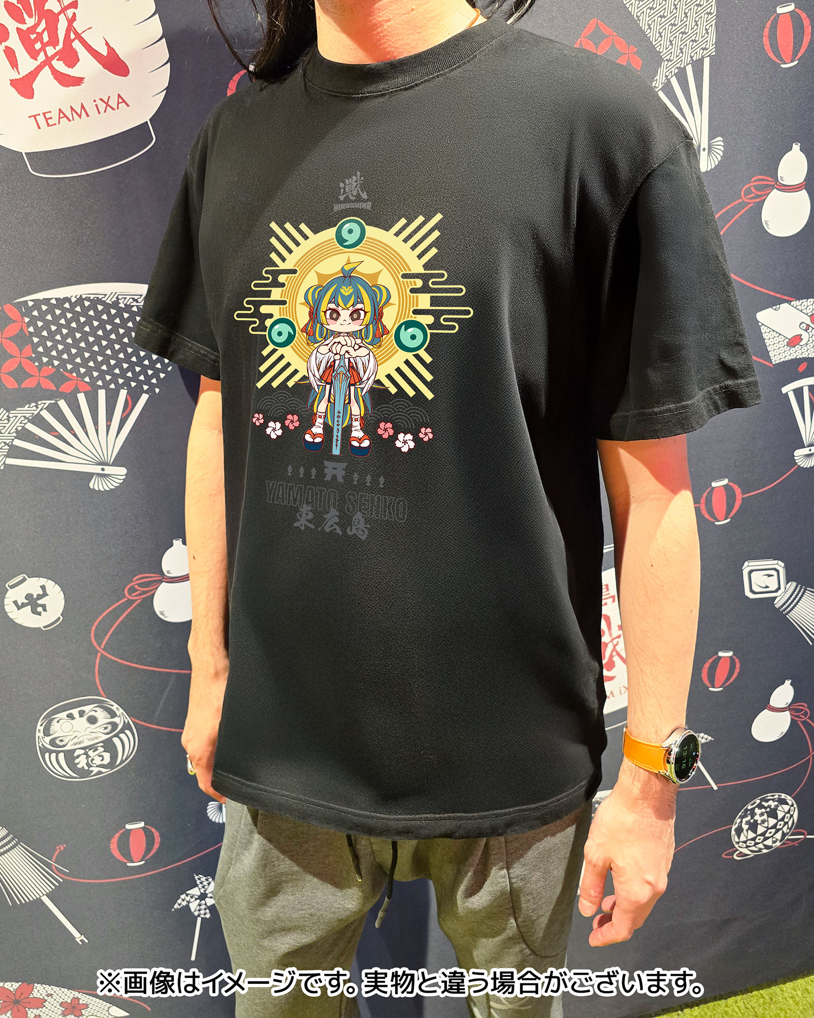 「広島 TEAM iXA」の三種の神器コラボTシャツ feat.白鳥神社(M)