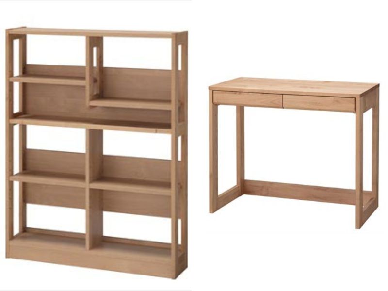 学習デスク2点セット(カルロ 90本体・90ラック)