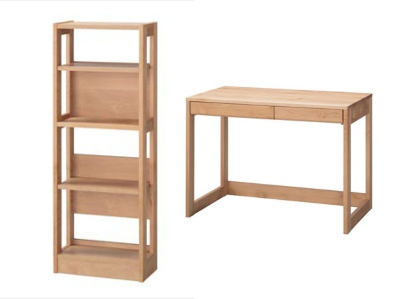 学習デスク2点セット(カルロ 100本体・45ラック)